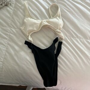 One Piece Cutout Black and White